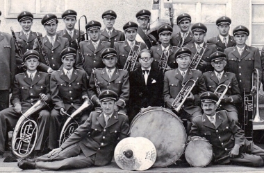 Gruppenfoto 1951 mit Kpm Bollinger Otto